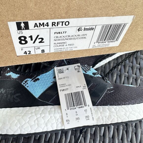 Adidas Parley x Speedfactory AM4 Black Blue Spirit Men\'s Shoes FV8177 Size 8.5 main image 6